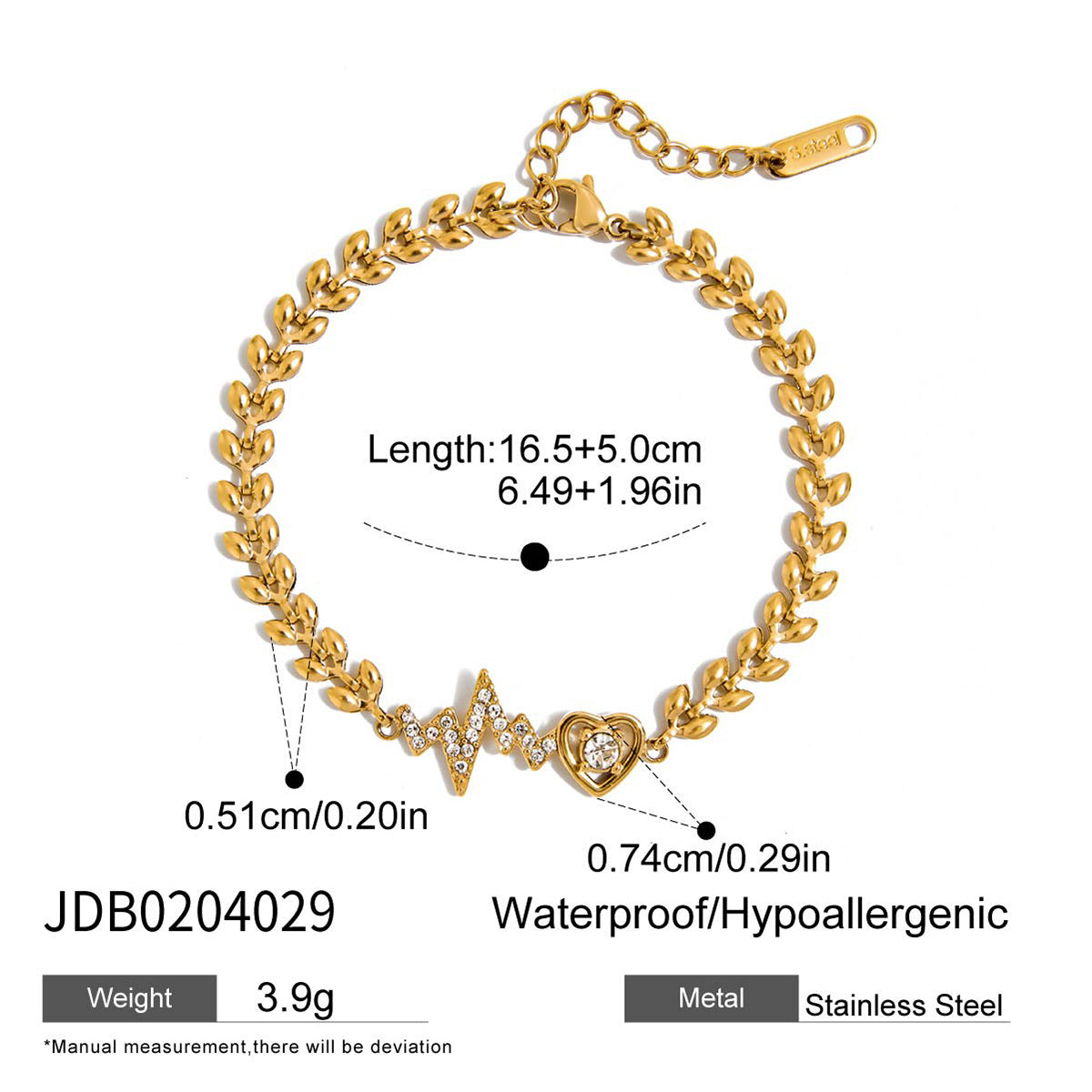 Luxury Heart-Shaped Titanium Set