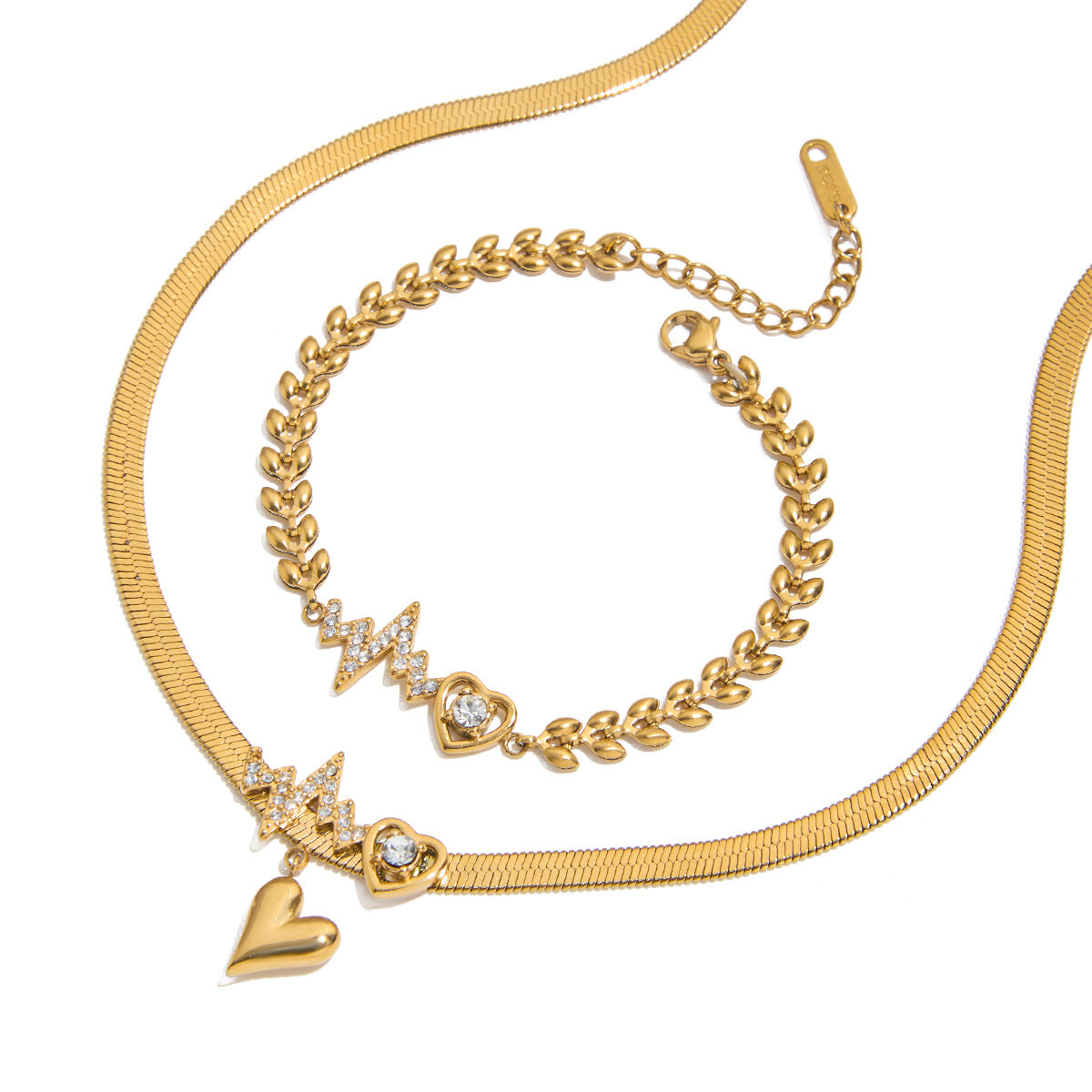 Luxury Heart-Shaped Titanium Set