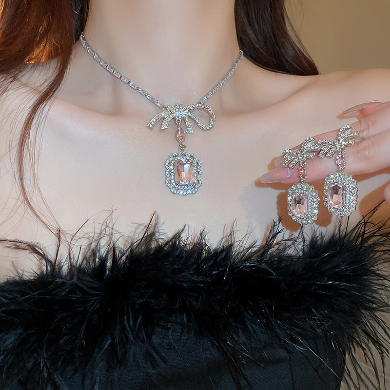 Zircon Square Bow Set