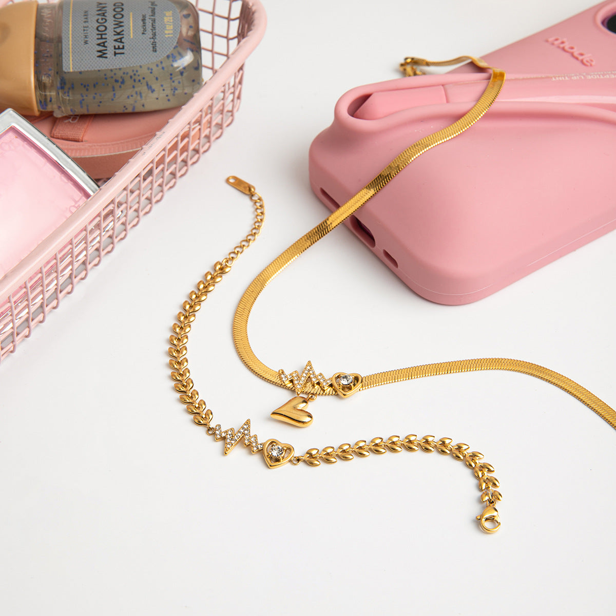 Luxury Heart-Shaped Titanium Set