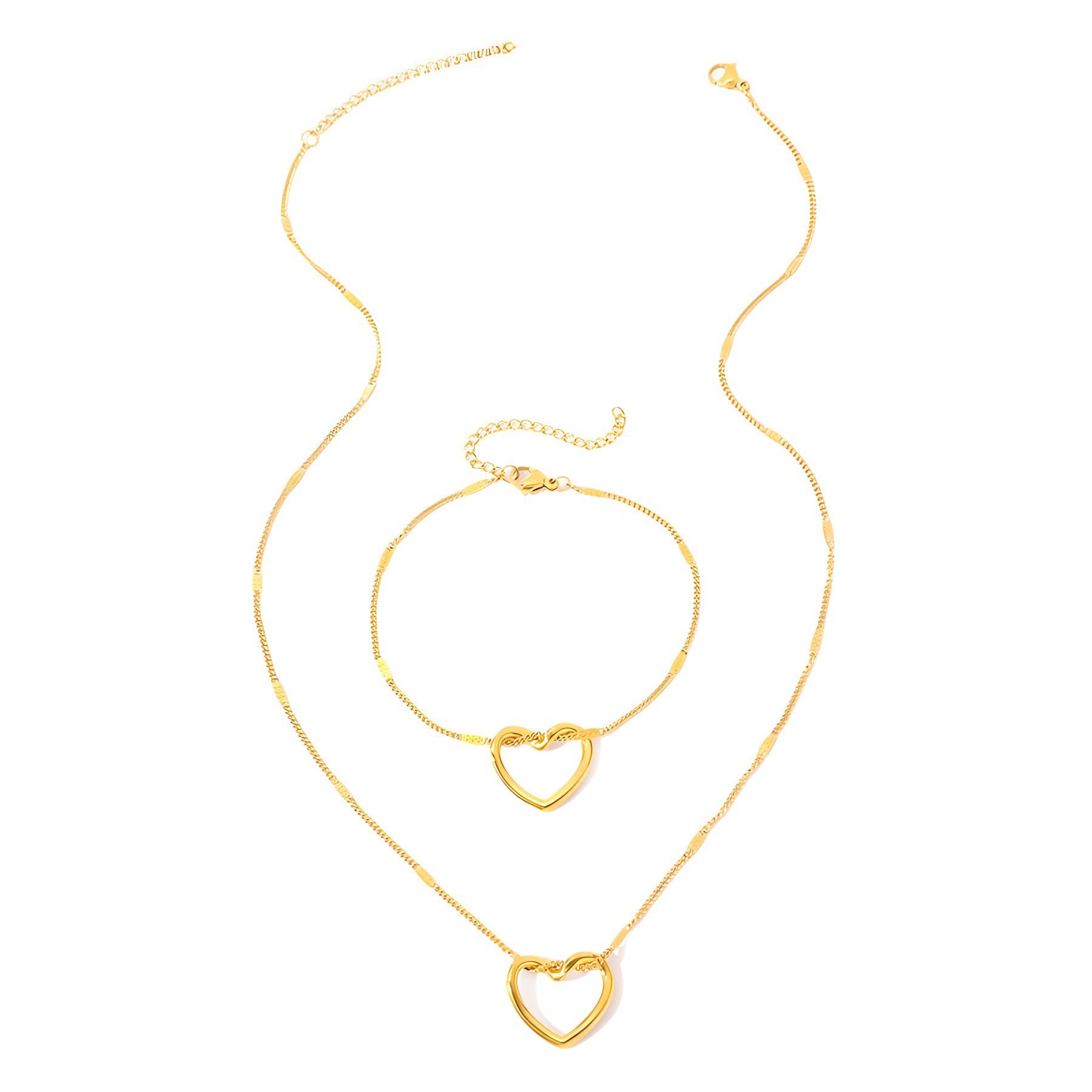 Stainless Steel Hollow Heart Set