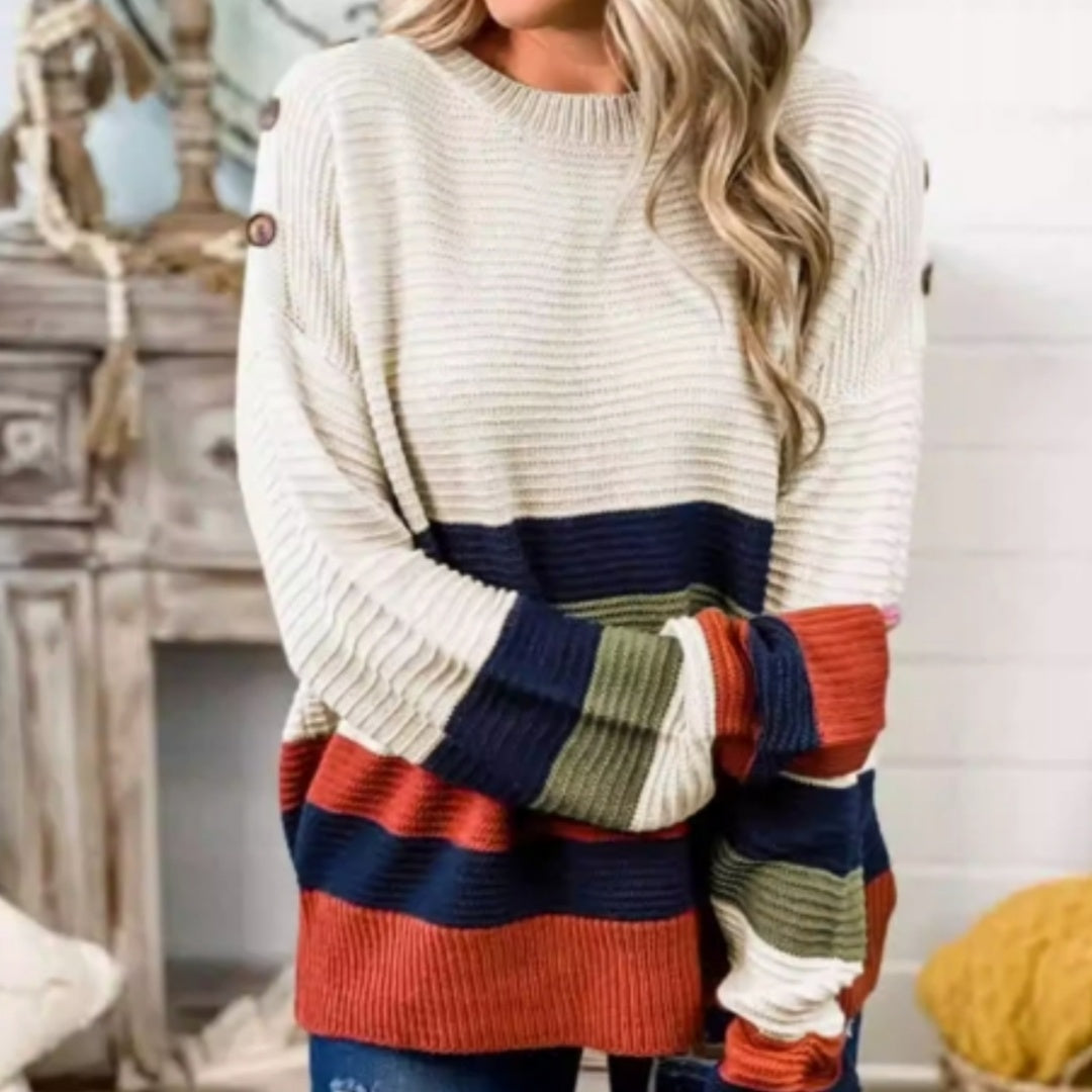 Underneath Half-turtleneck Contrasting Sweater